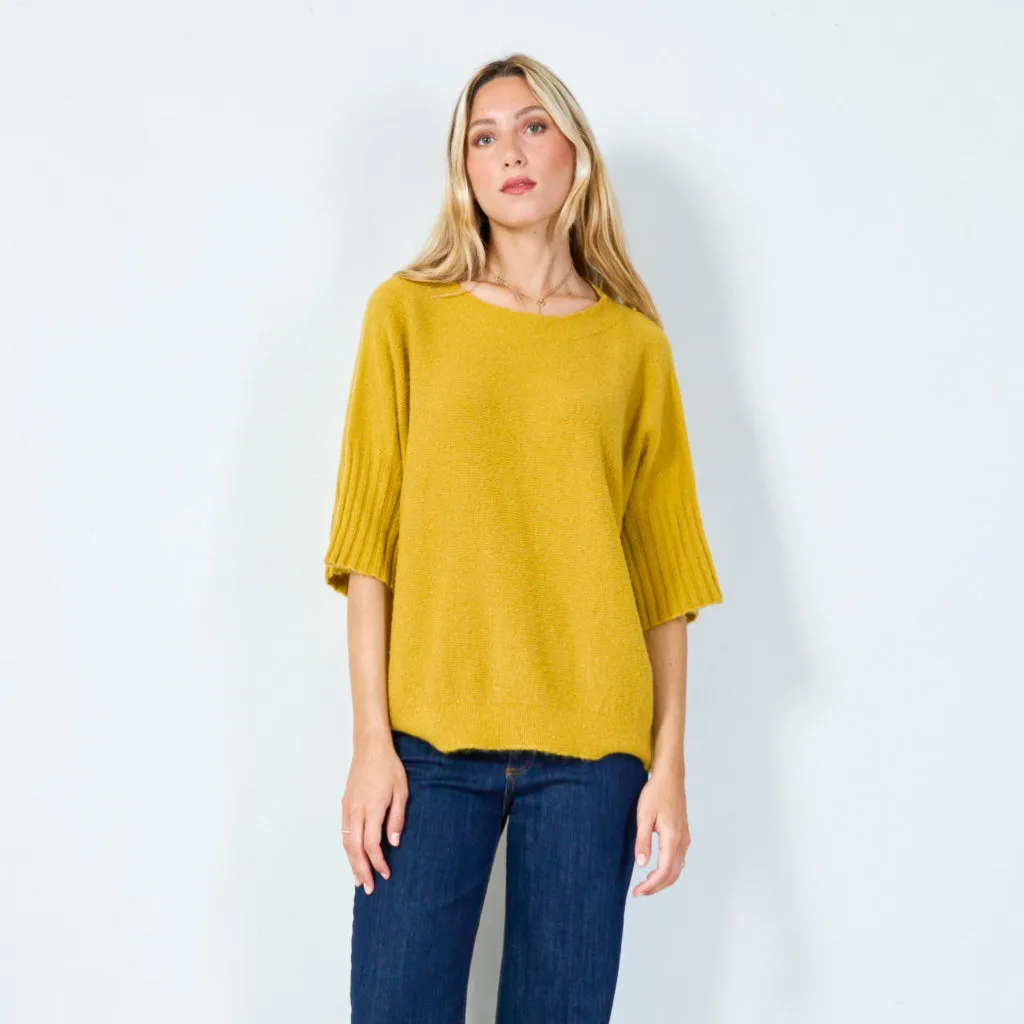 Cozy short sleeve sweater wholesale