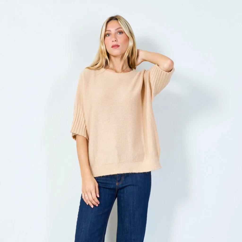 Cozy short sleeve sweater wholesale