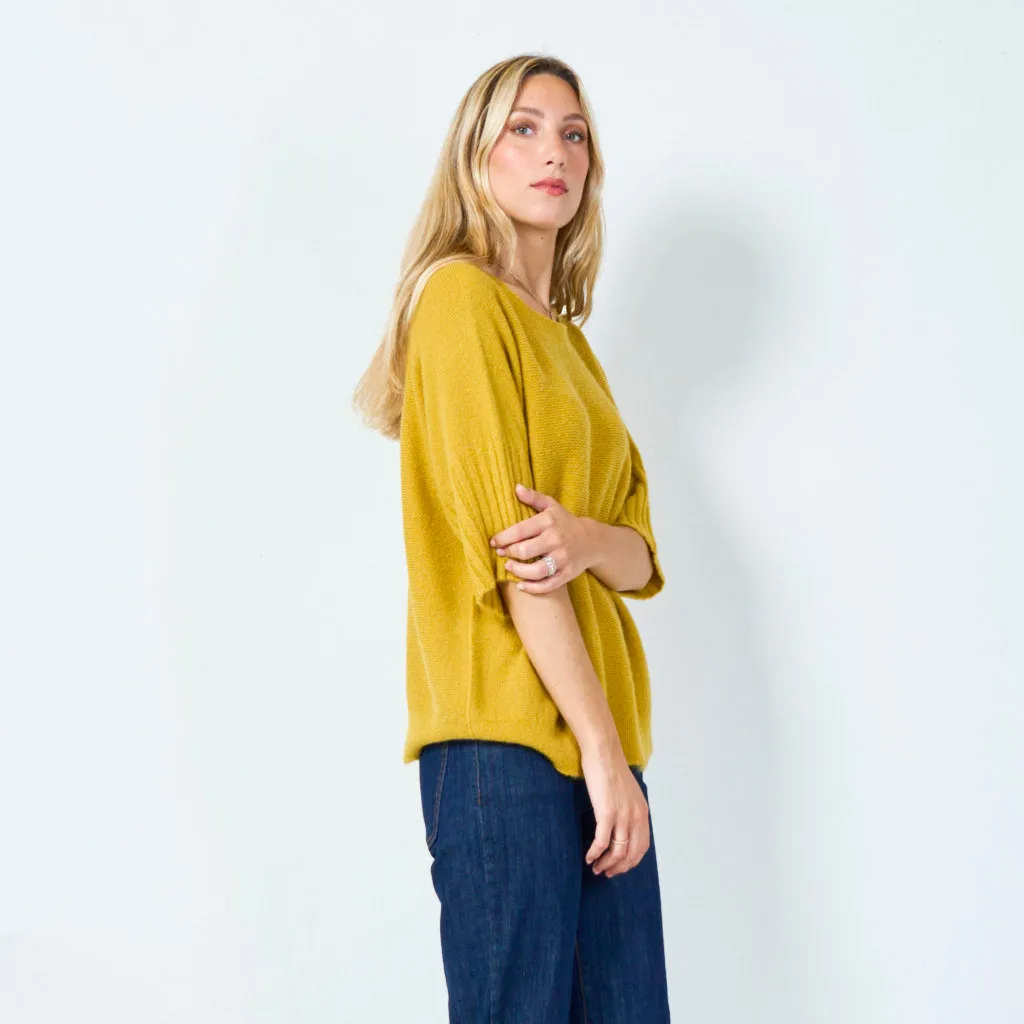 Cozy short sleeve sweater wholesale