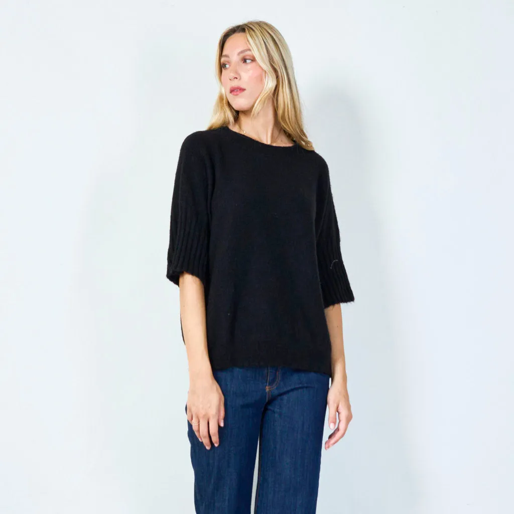 Cozy short sleeve sweater wholesale