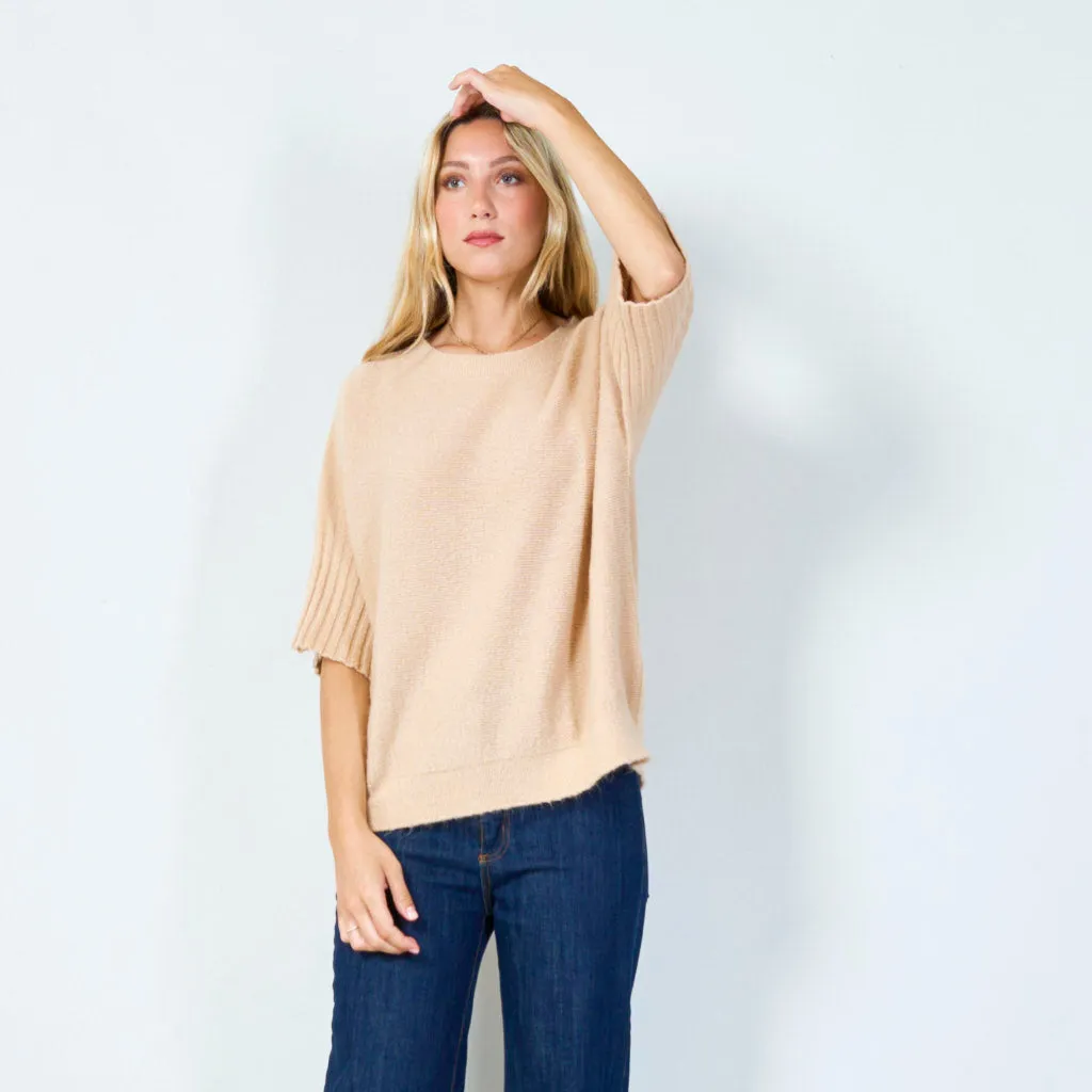 Cozy short sleeve sweater wholesale