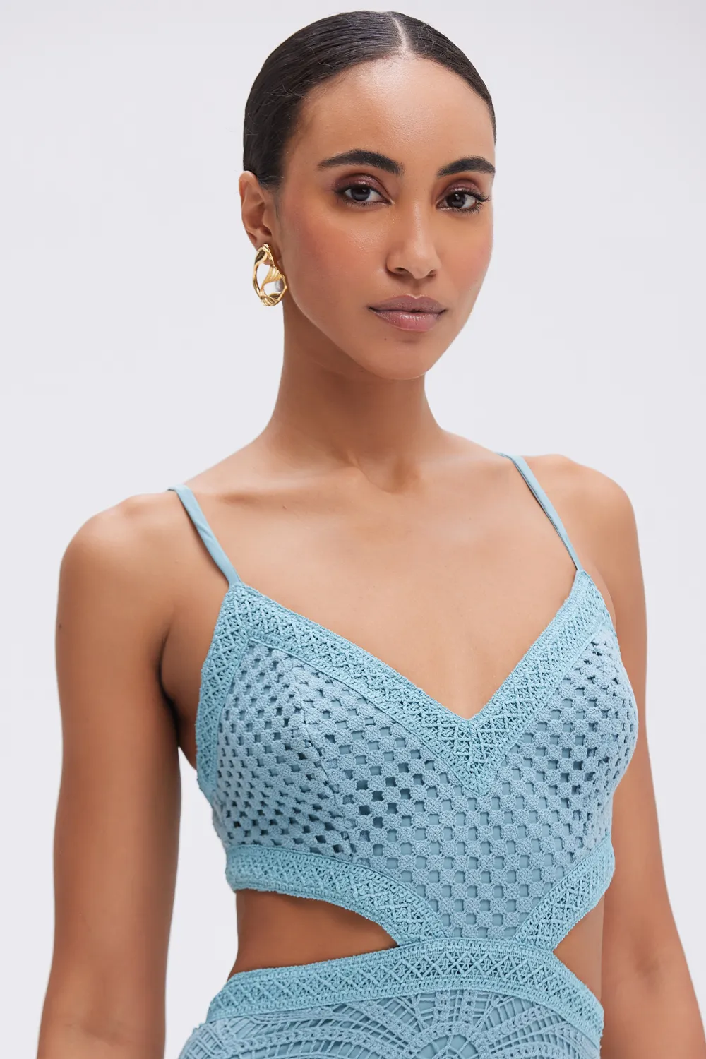 CROCHET MIDI DRESS