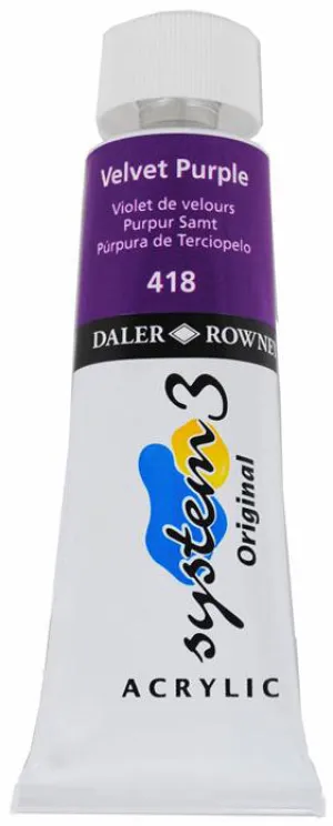 Daler Rowney Acrylic Colors System 3 VELVET PURPLE