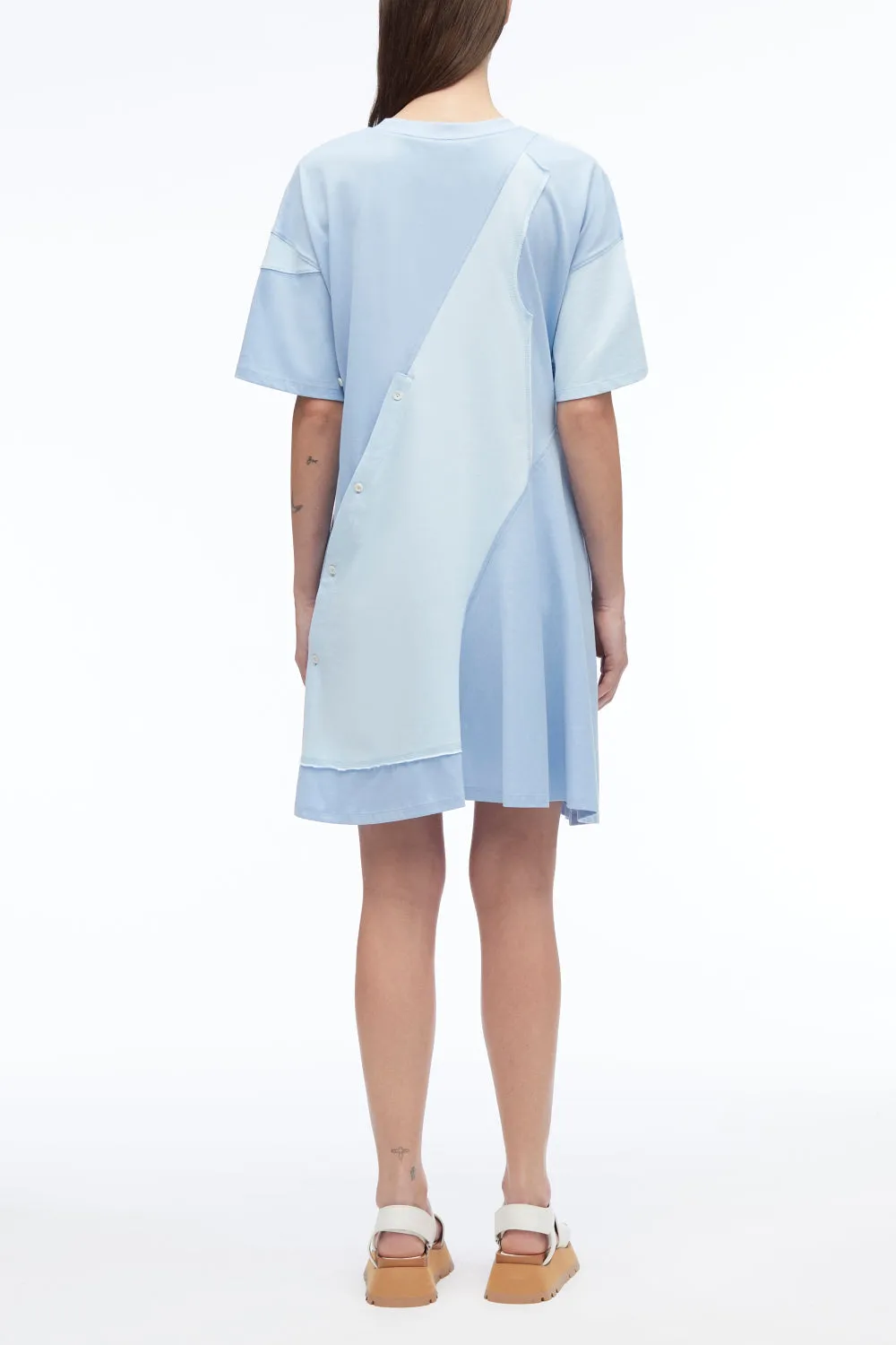 Deconstructed Jersey T-Shirt Dress