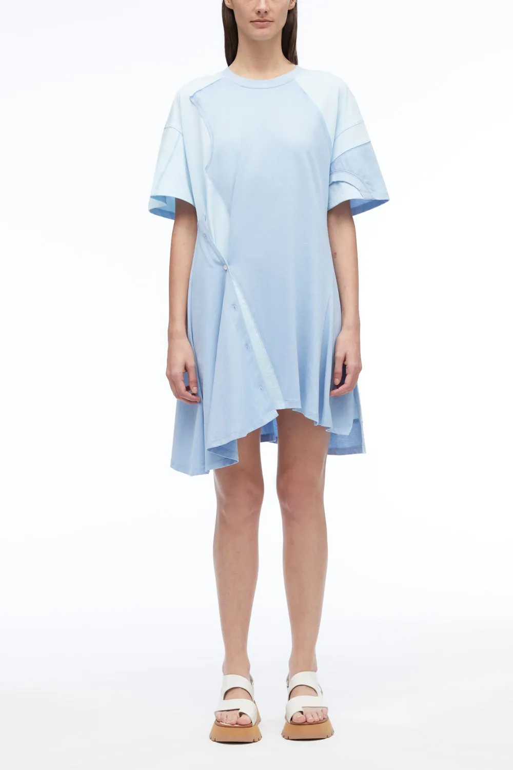 Deconstructed Jersey T-Shirt Dress