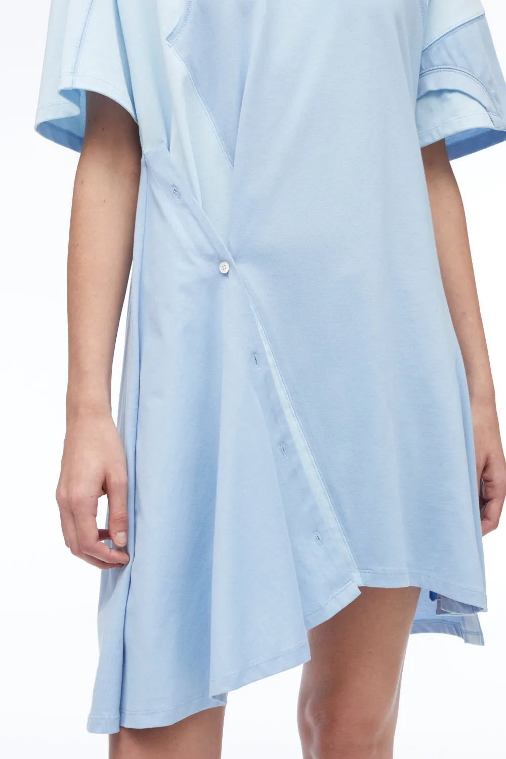 Deconstructed Jersey T-Shirt Dress