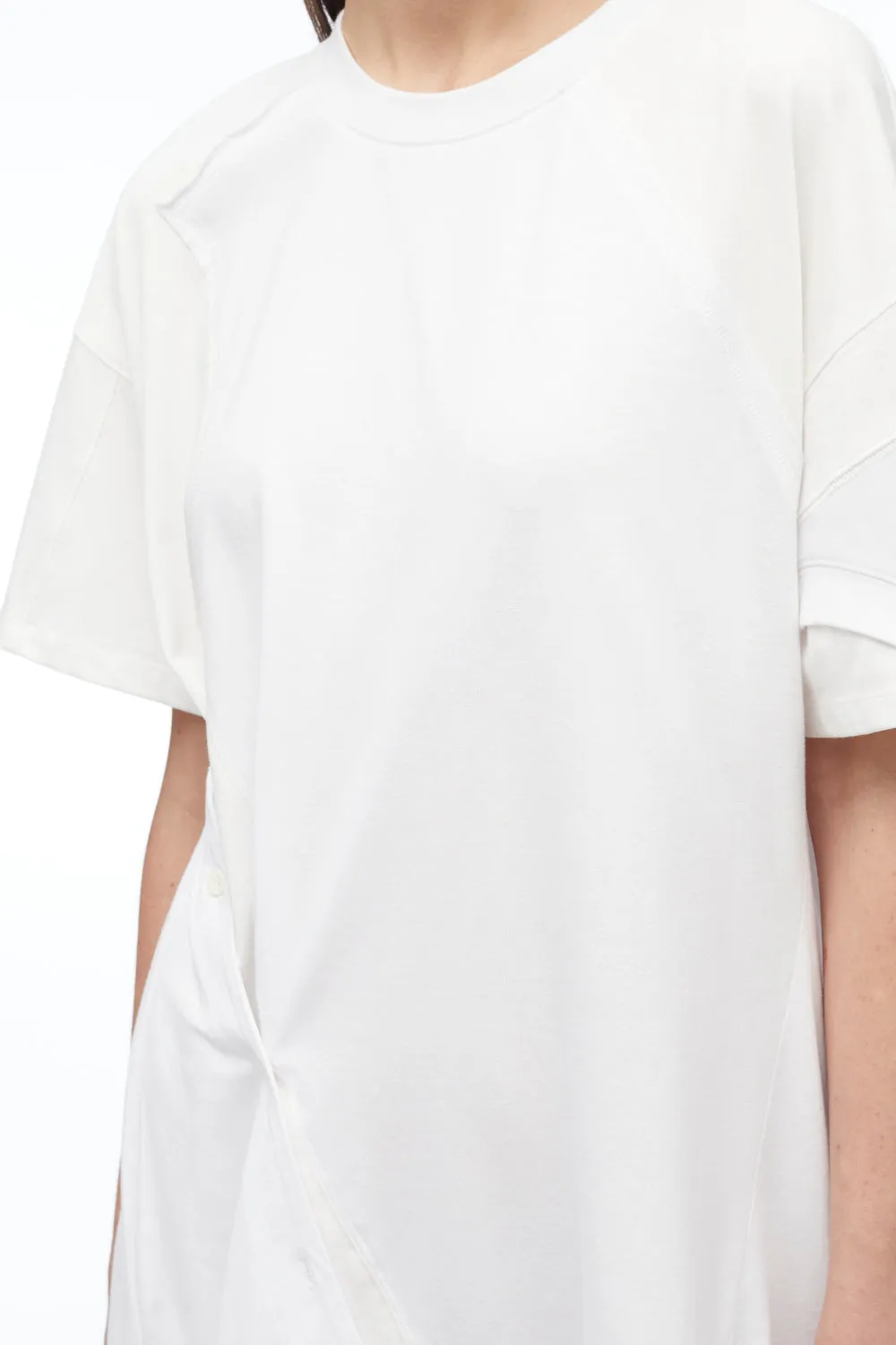 Deconstructed Jersey T-Shirt Dress