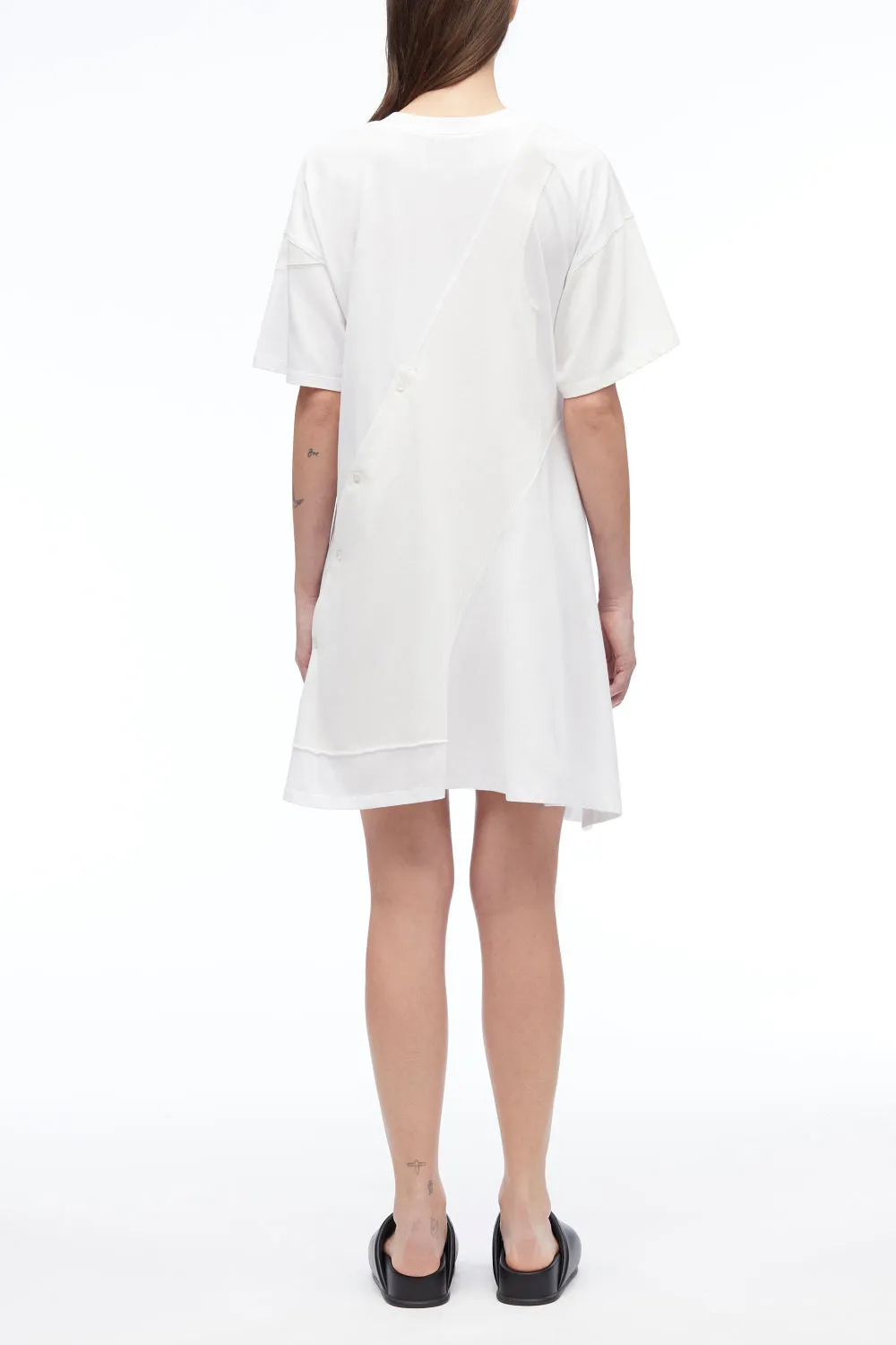 Deconstructed Jersey T-Shirt Dress