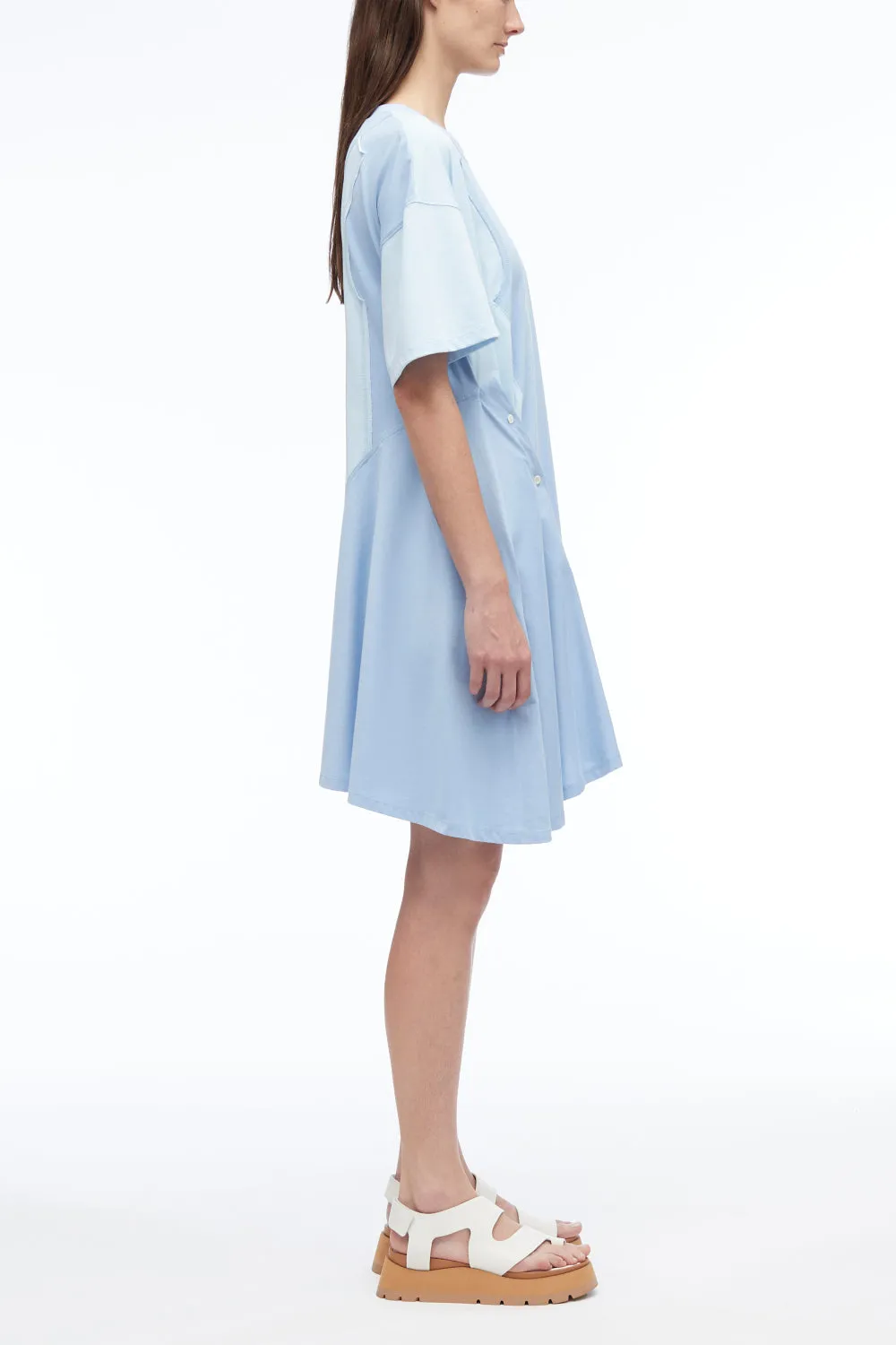 Deconstructed Jersey T-Shirt Dress