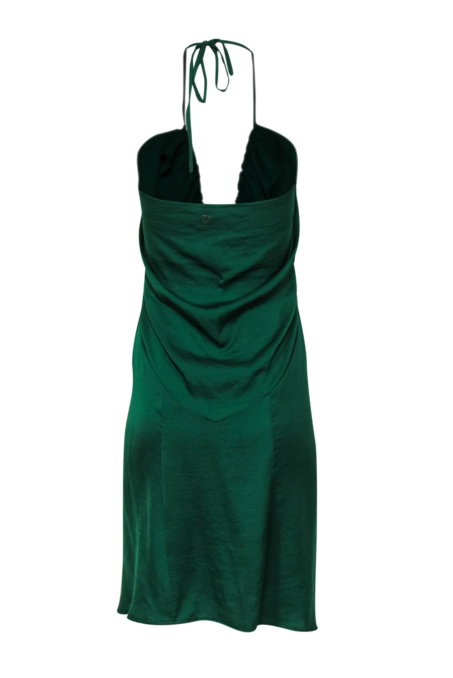 Dondup - Green Sleeveless Ruffled Halter Shift Dress Sz S