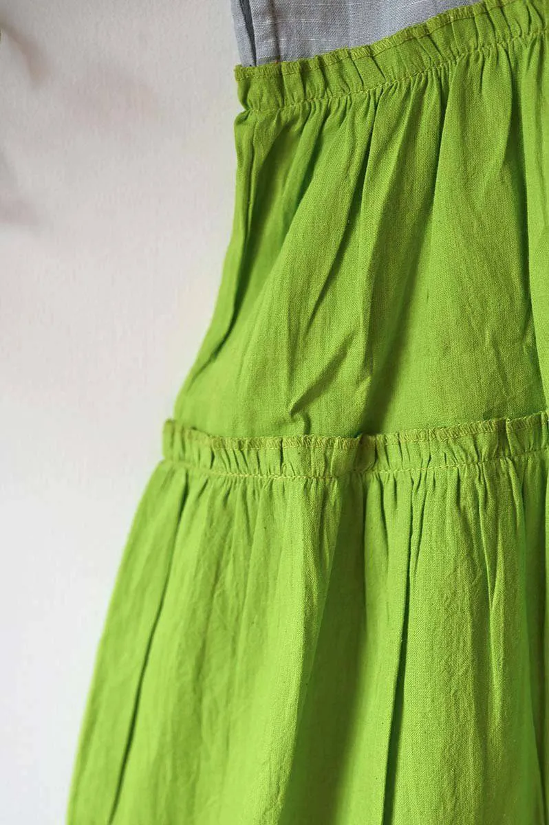 Earth Child' Tiered Maxi In Green