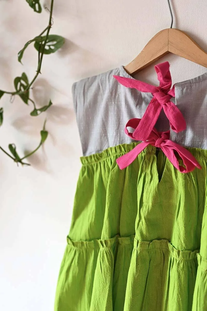 Earth Child' Tiered Maxi In Green
