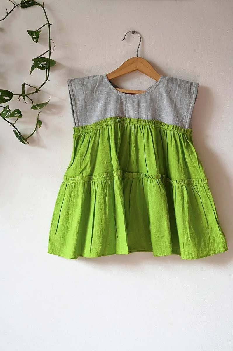 Earth Child' Tiered Maxi In Green