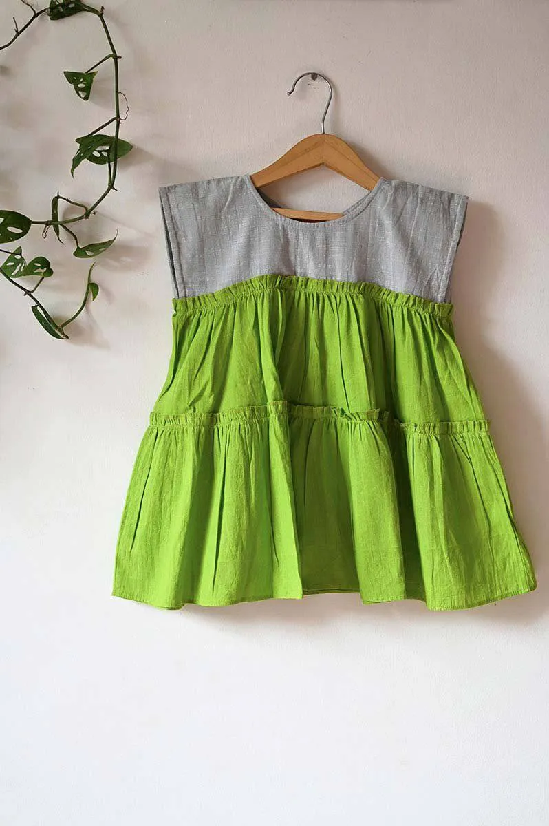 Earth Child' Tiered Maxi In Green