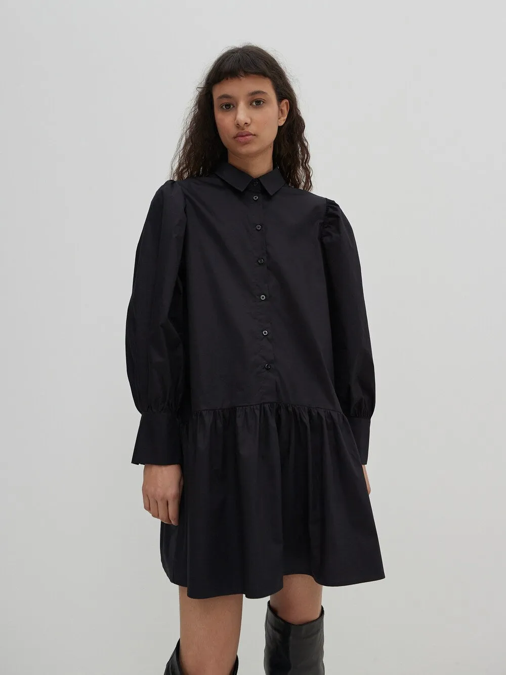 Edited Rylee Shirt Dress, Black