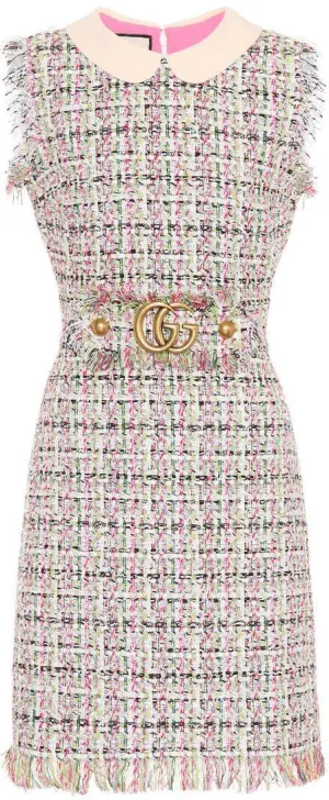 Embellished Tweed Dress