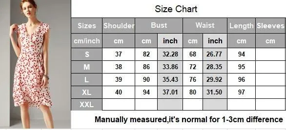 FashionSierra - V Neck Short Sleeves Ruffles Printed Floral Fashion Dresses