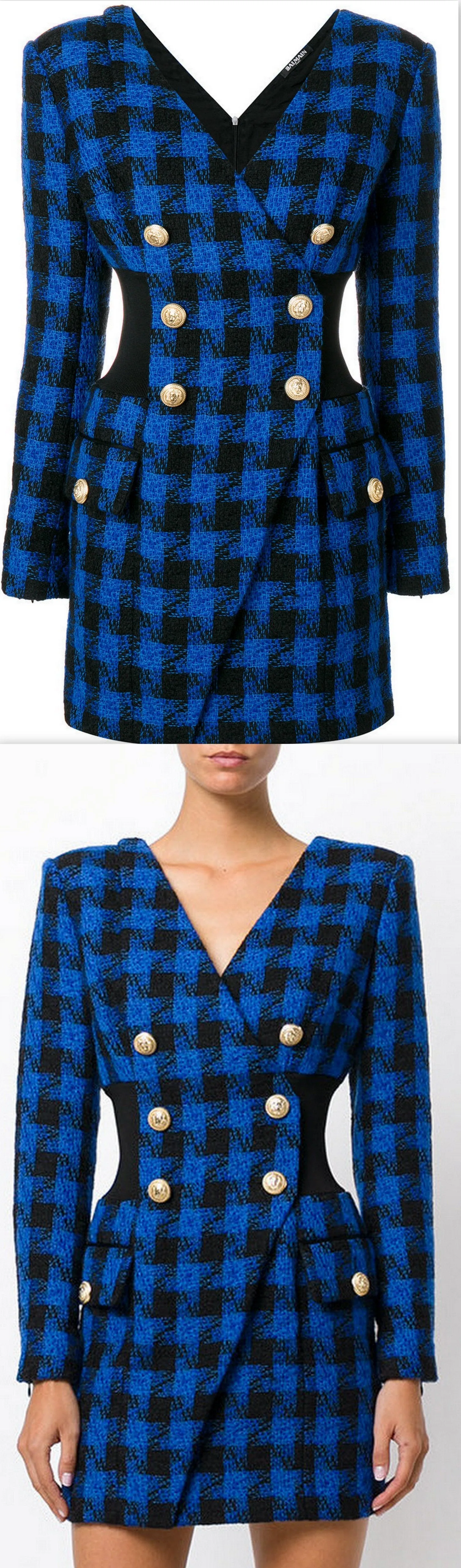 Fitted Tartan Dress