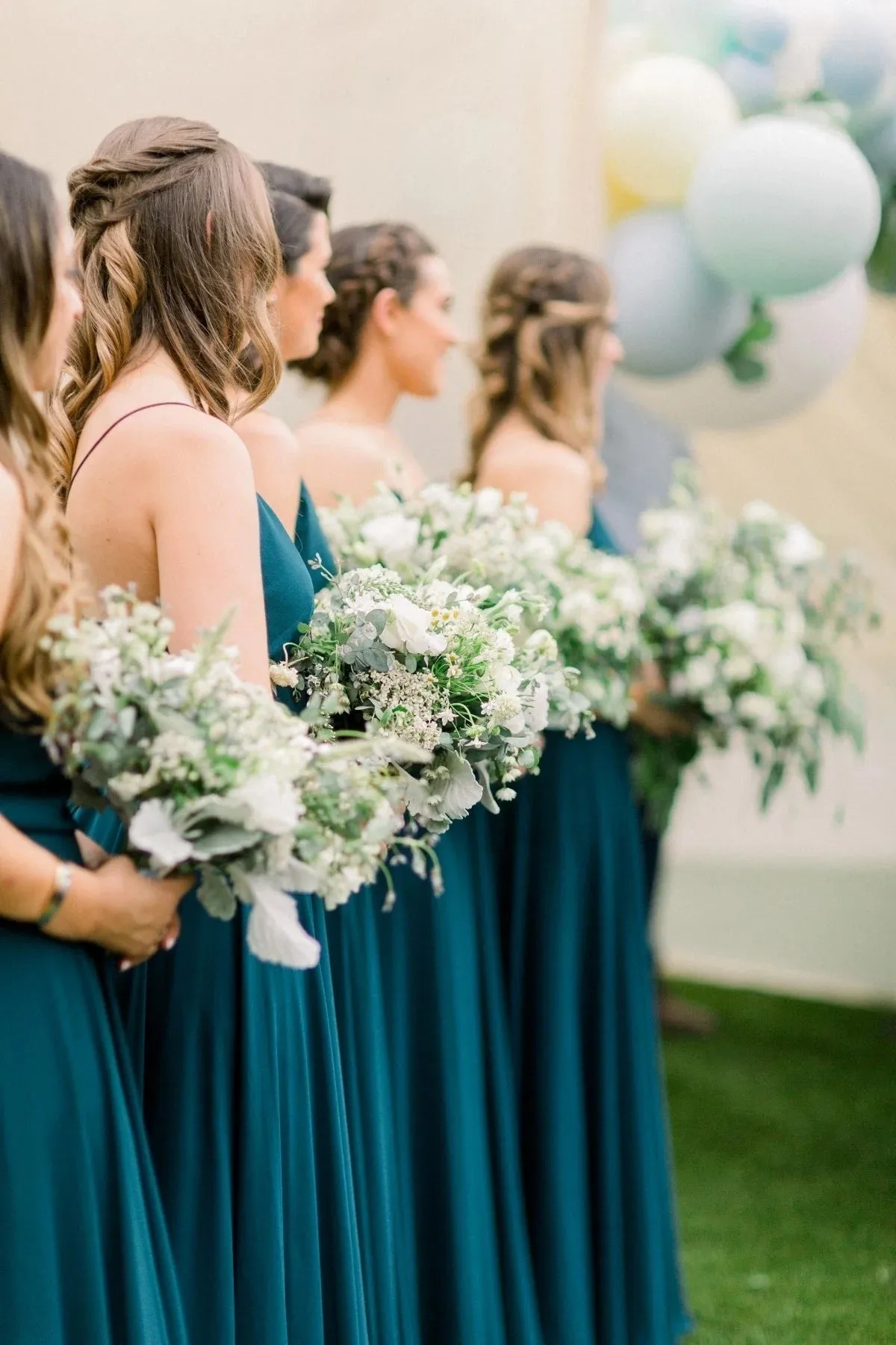 Floor-Length Chiffon Emerald Green Bridesmaid Dresses Wedding Guest Dress