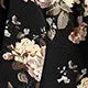 Floral Belted Long Sleeve V Neck Layered/Tiered High Waist Short Dress