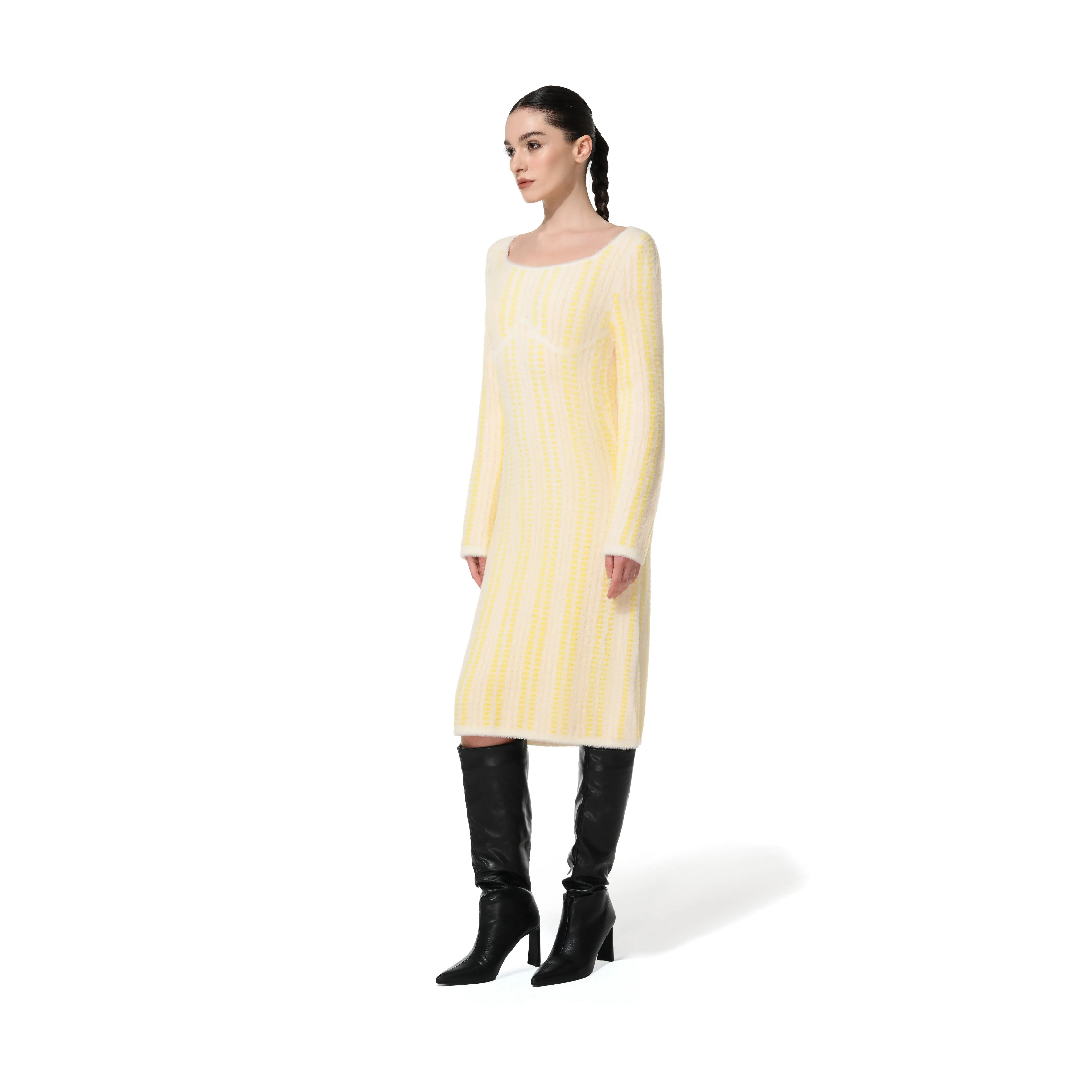 FLUFFY KNIT DRESS