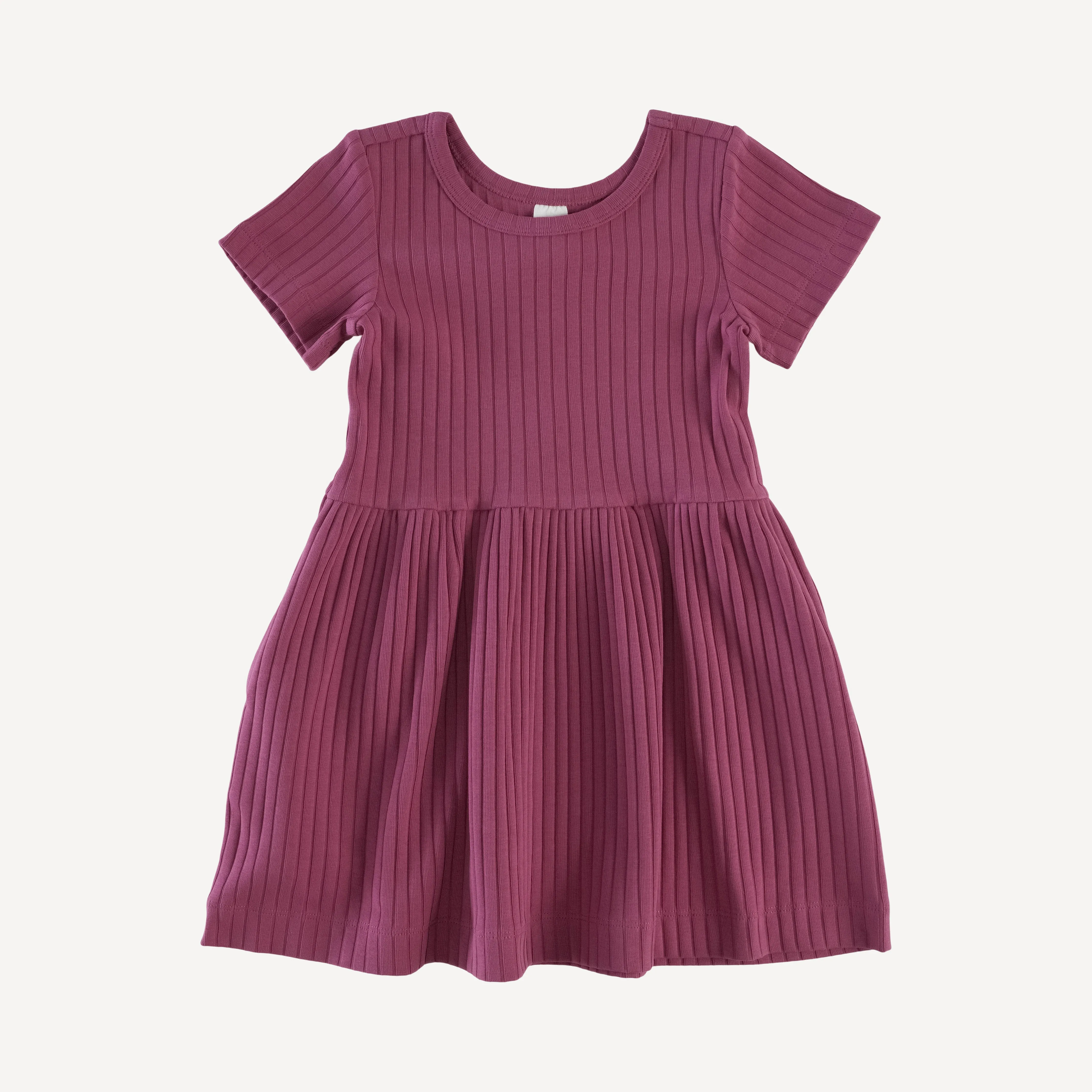 hazel twirl dress | deco rose | classic rib