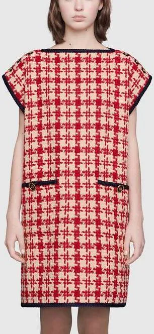 Houndstooth Sleeveless Dress