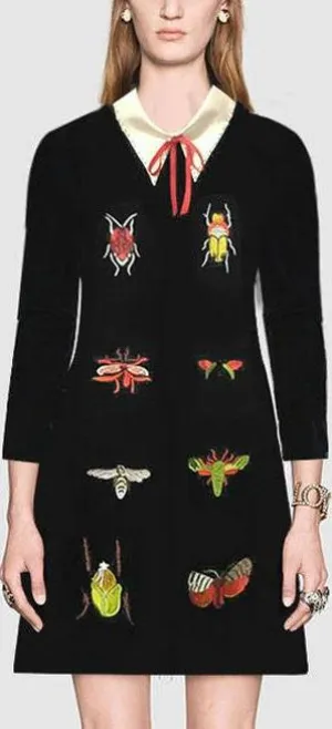 Insect-Embroidered Dress