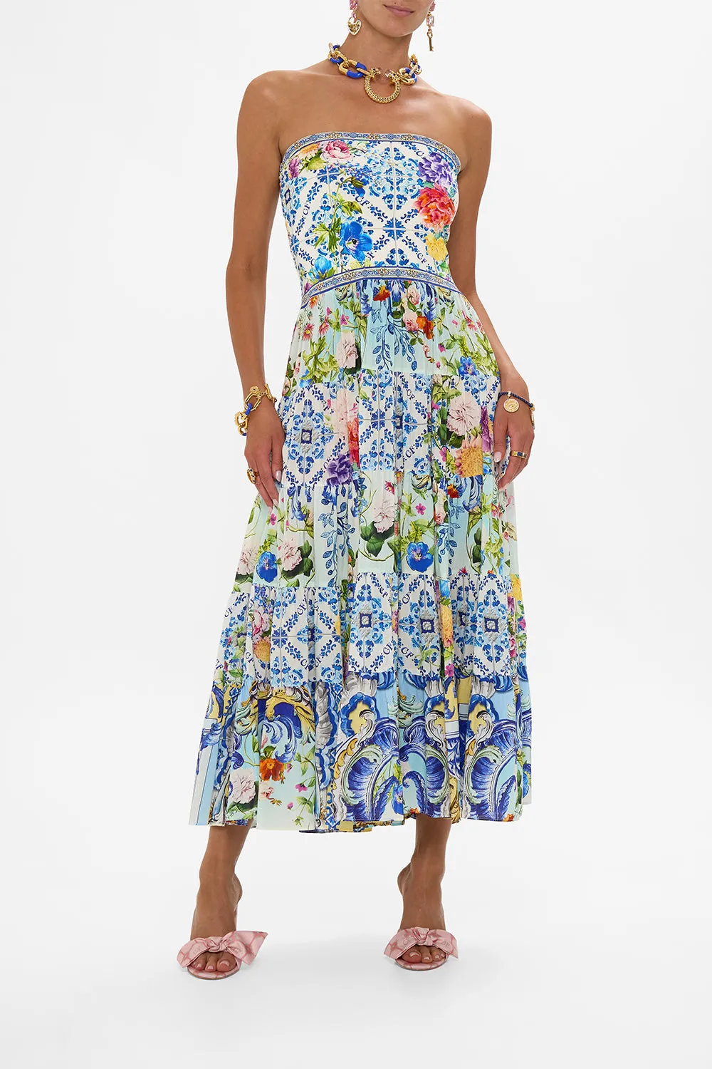 JERSEY SPLICED TIERED SKIRT WALL TO WALL WONDERS
