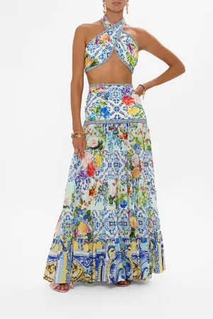 JERSEY SPLICED TIERED SKIRT WALL TO WALL WONDERS