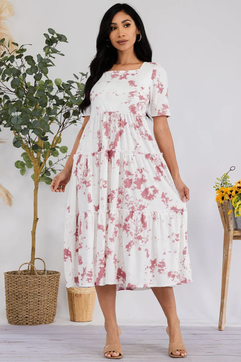 JR778X-PAINT - Drop Waist Midi Dress
