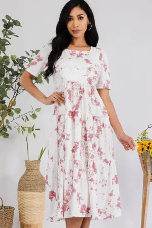 JR778X-PAINT - Drop Waist Midi Dress