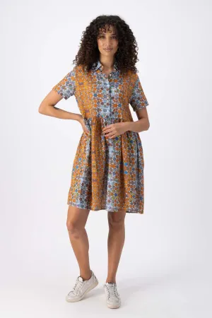 Kaleidoscope Villa Drop Waist Dress Orange