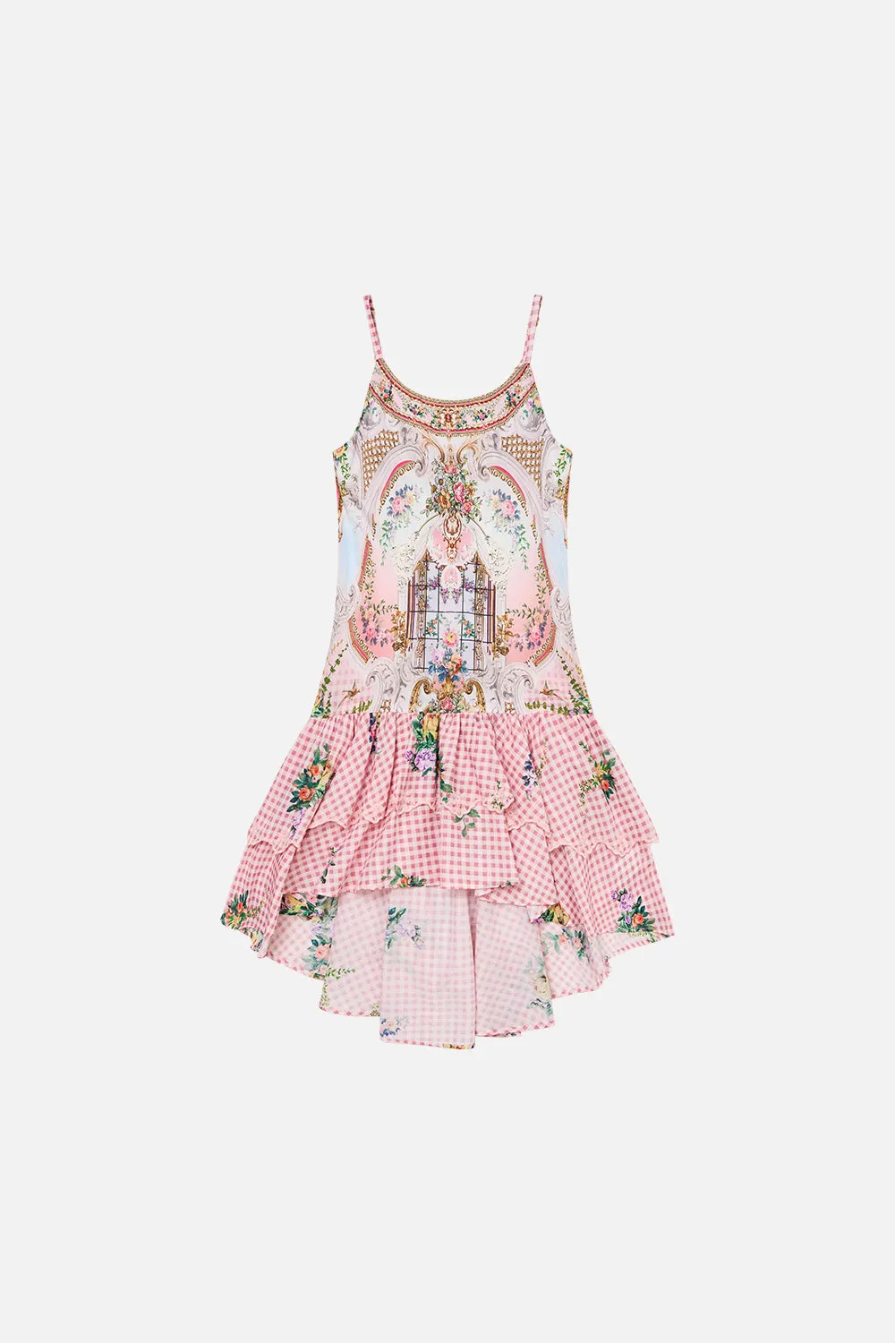 KIDS TIERED HIGH LOW DRESS 12-14 LISBON LULLABY