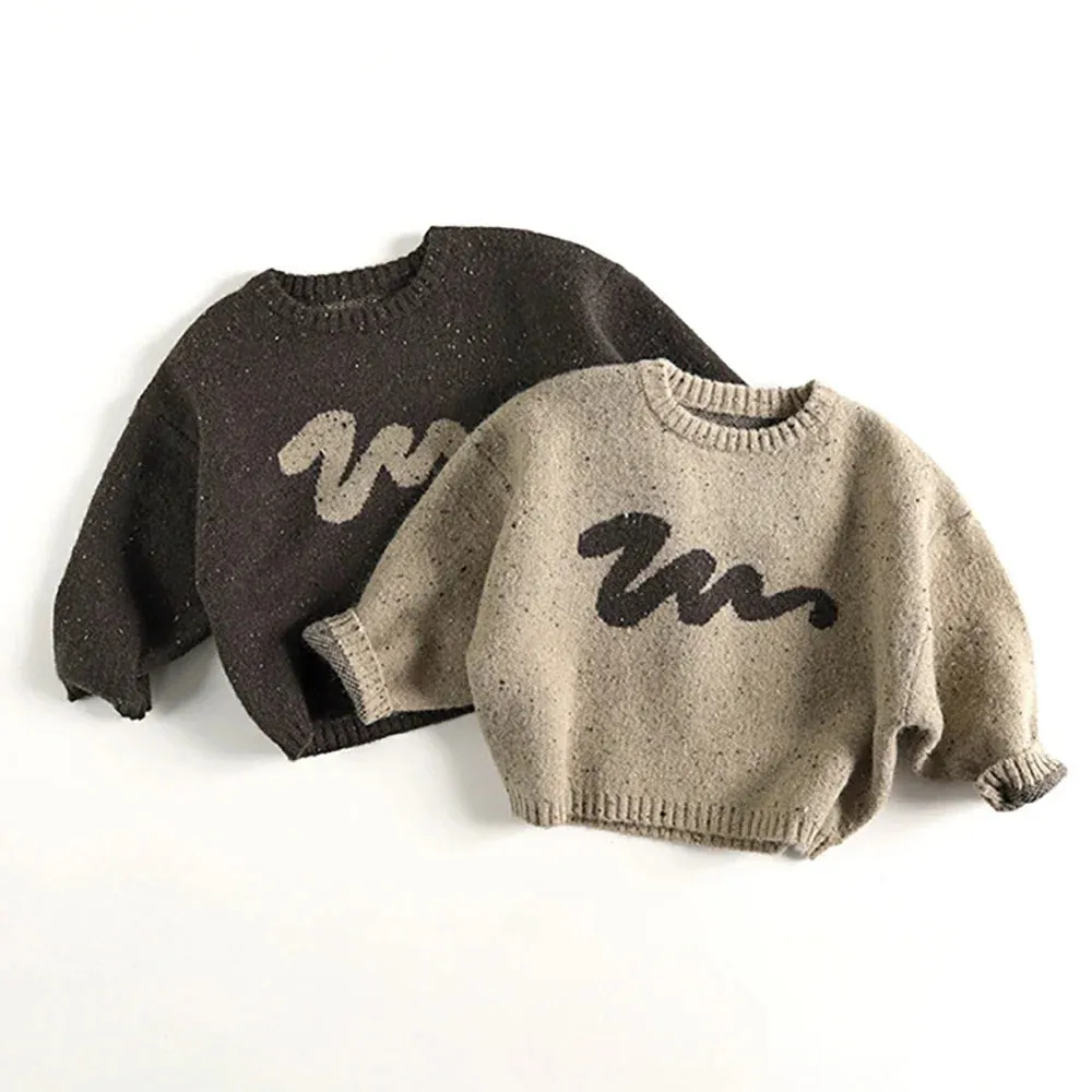 Loose Style Knitted Kids Sweater