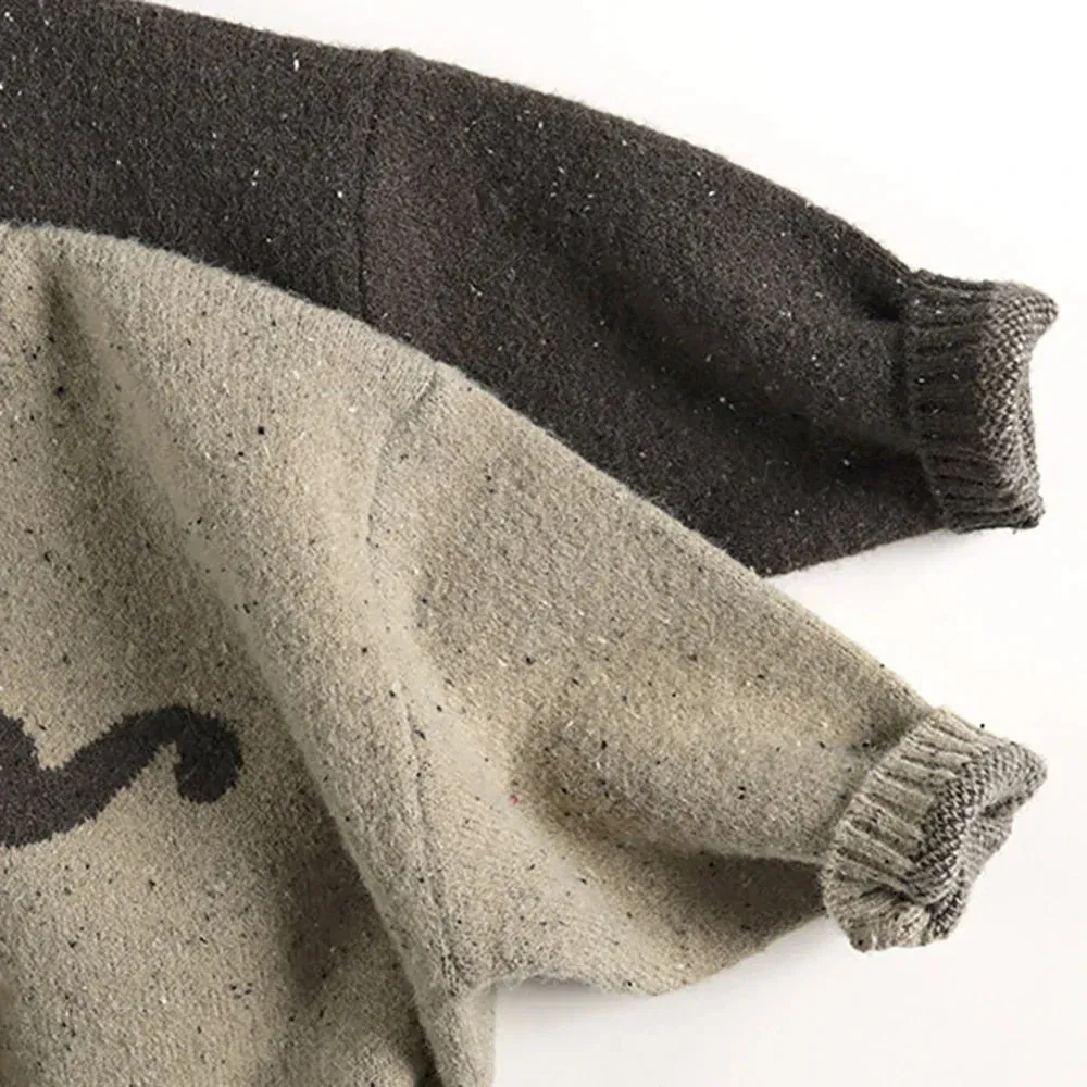 Loose Style Knitted Kids Sweater