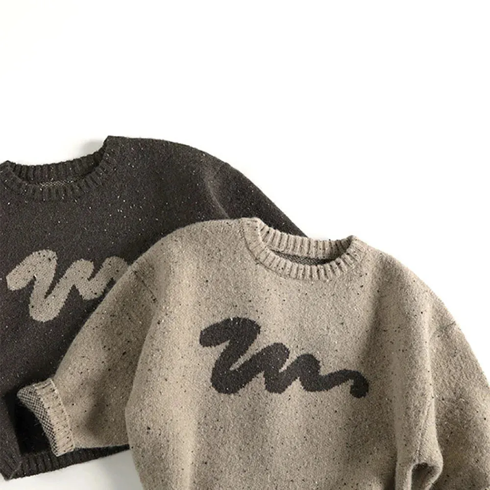 Loose Style Knitted Kids Sweater