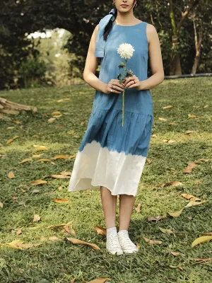 Marigold, Lush Indigo Dress, Off-white and Blue