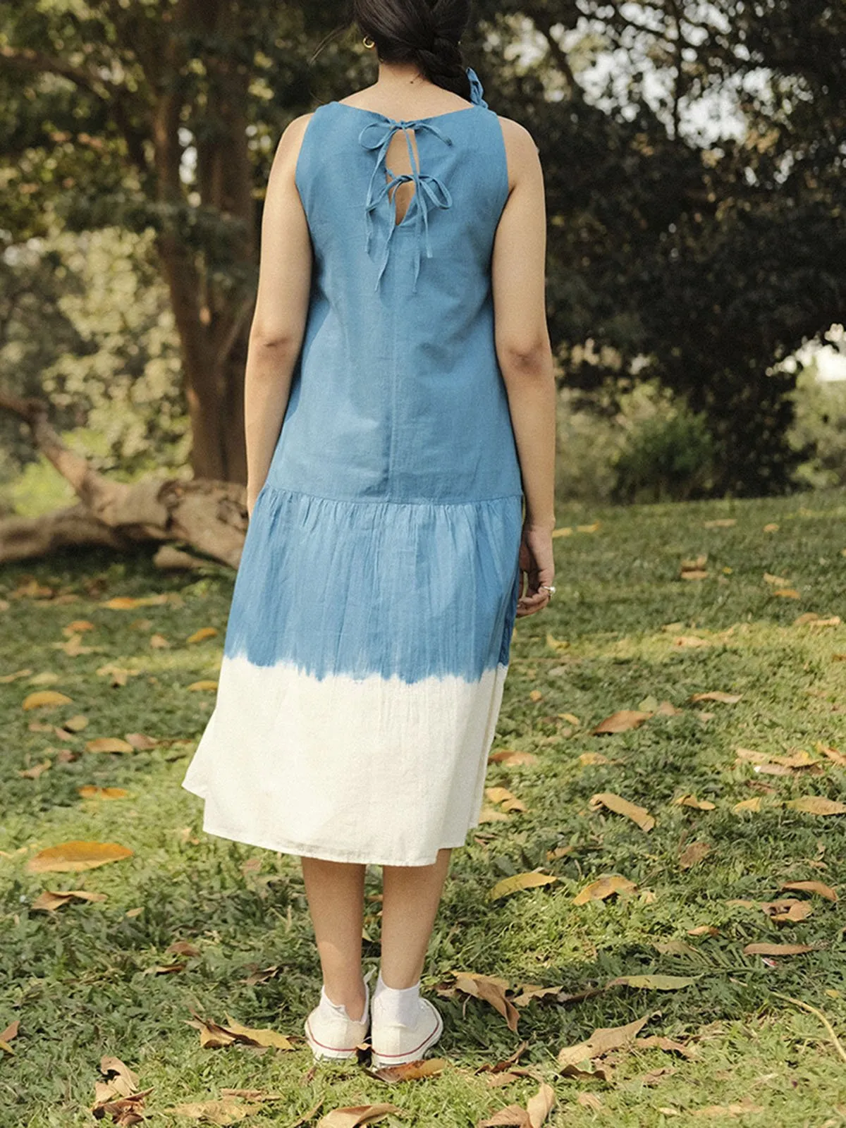 Marigold, Lush Indigo Dress, Off-white and Blue