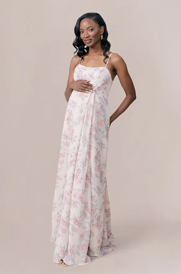 Maternity Nova Chiffon Floral Print Dress | Made To Order