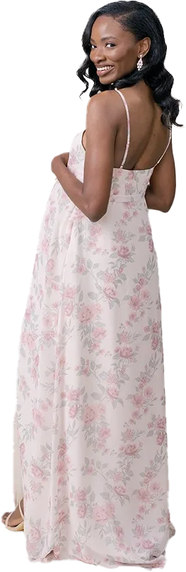 Maternity Nova Chiffon Floral Print Dress | Made To Order