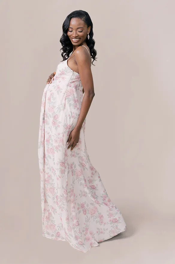 Maternity Nova Chiffon Floral Print Dress | Made To Order