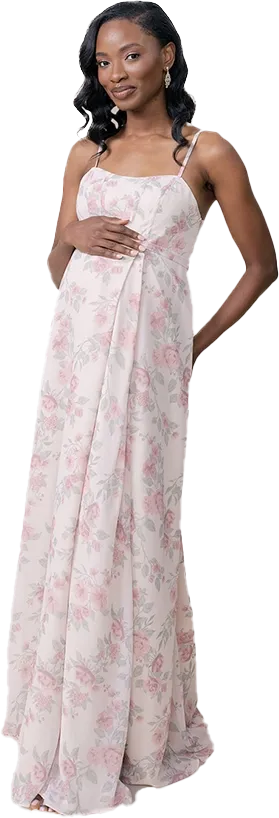 Maternity Nova Chiffon Floral Print Dress | Made To Order