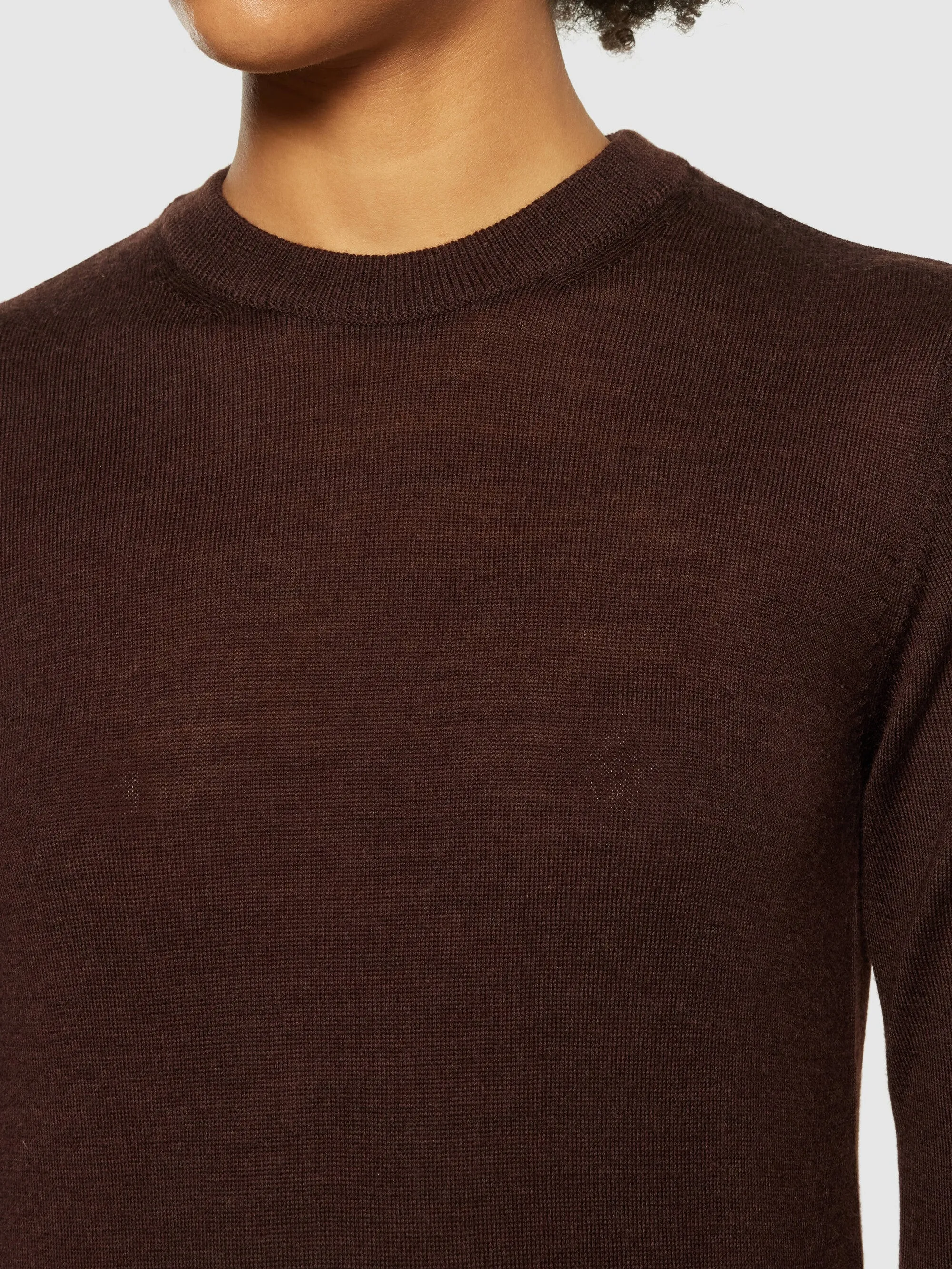 Merino Wool Crew Neck RWS - Demitasse (brown)