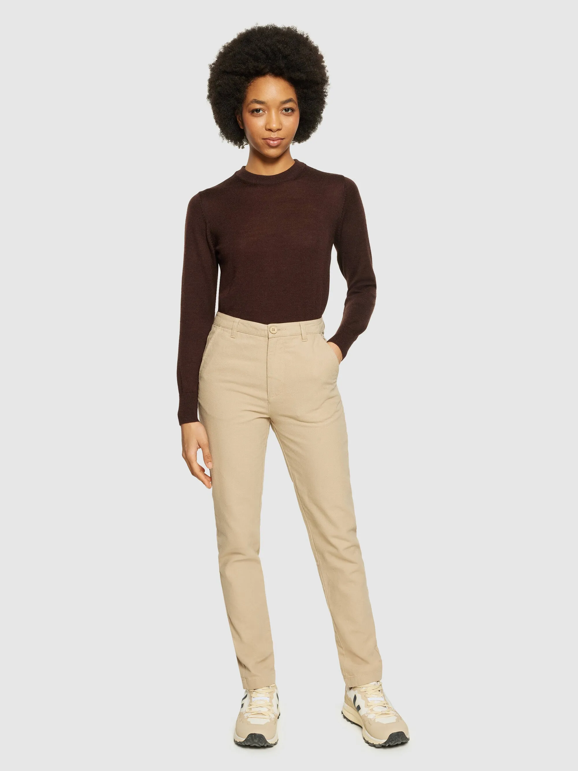 Merino Wool Crew Neck RWS - Demitasse (brown)