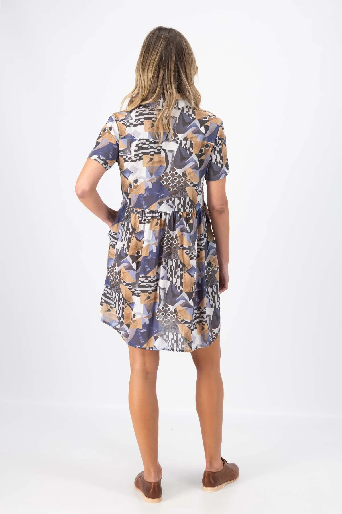 Mezclar Villa Dress in Seersucker