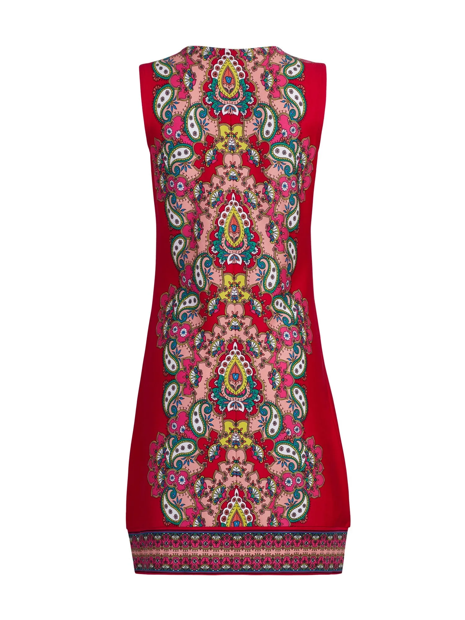 Mixed-Print Shift Dress