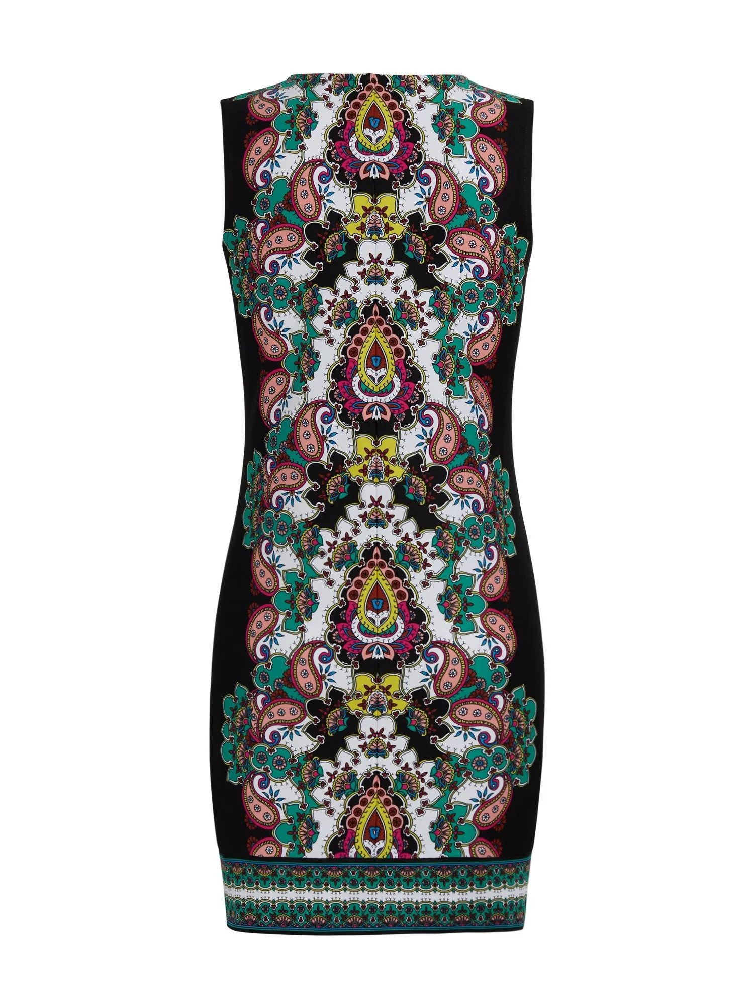 Mixed-Print Shift Dress