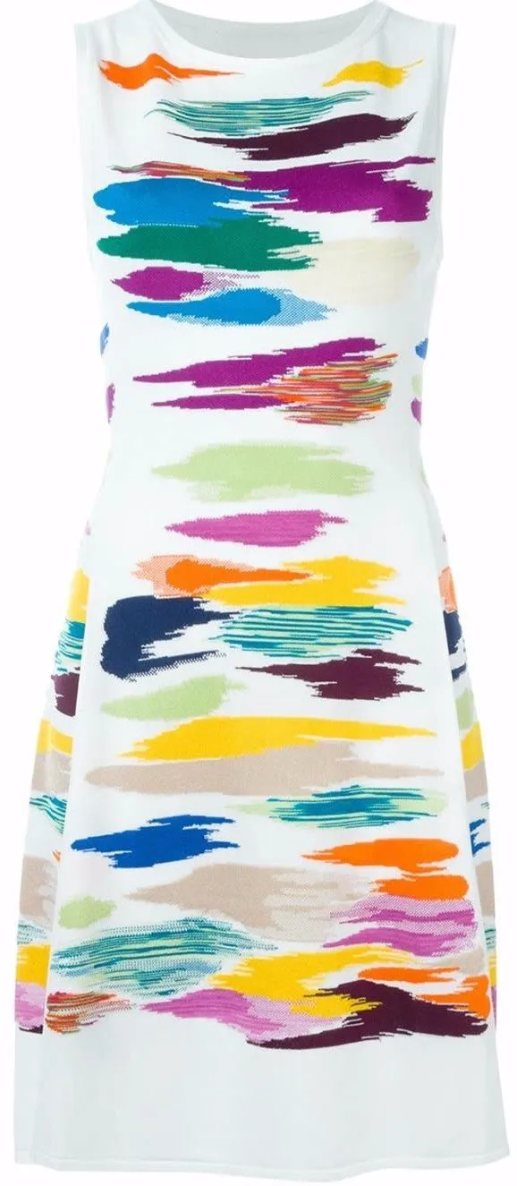 Multicolored Paint Print Dress