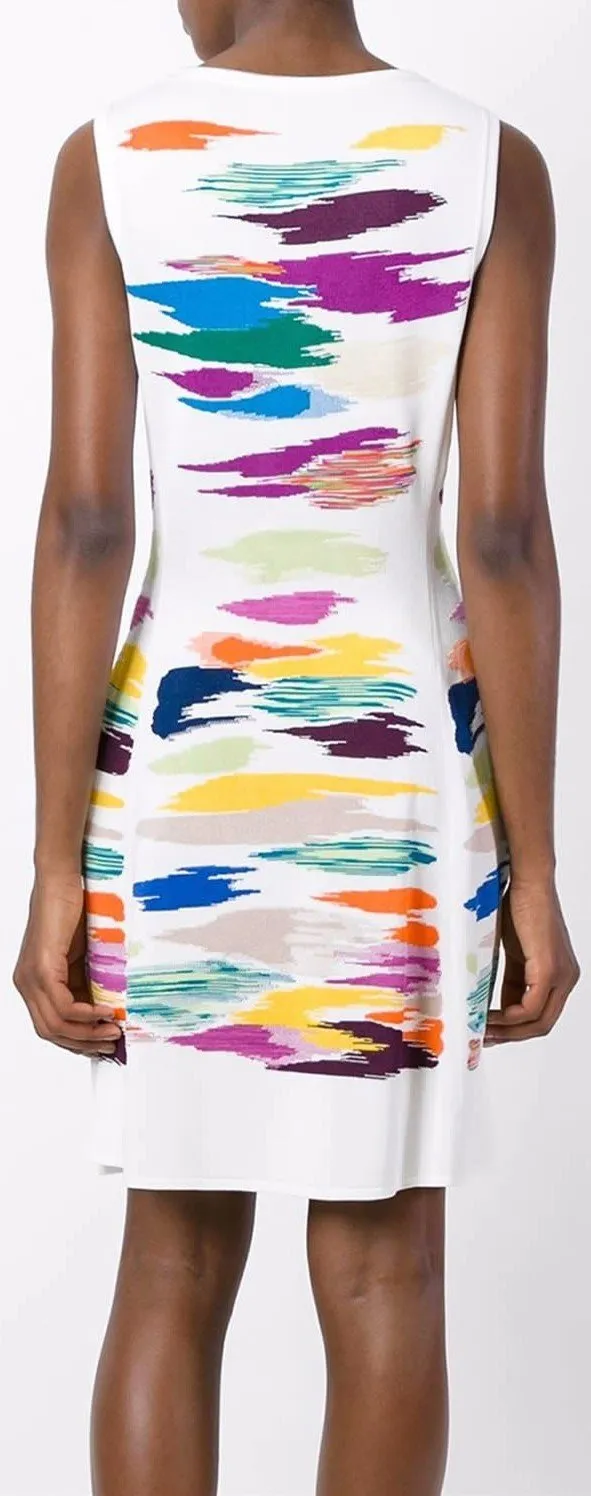 Multicolored Paint Print Dress